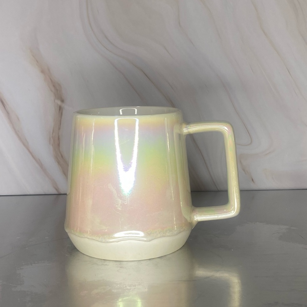 2019 Starbucks 12oz Glazed Iridescent Pearl Melt Drip Ceramic Mug